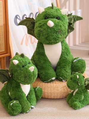 2 in 1 Dinosaur Plush Toy Stuffed Soft Dino in A Dragon Egg Pillow Doll